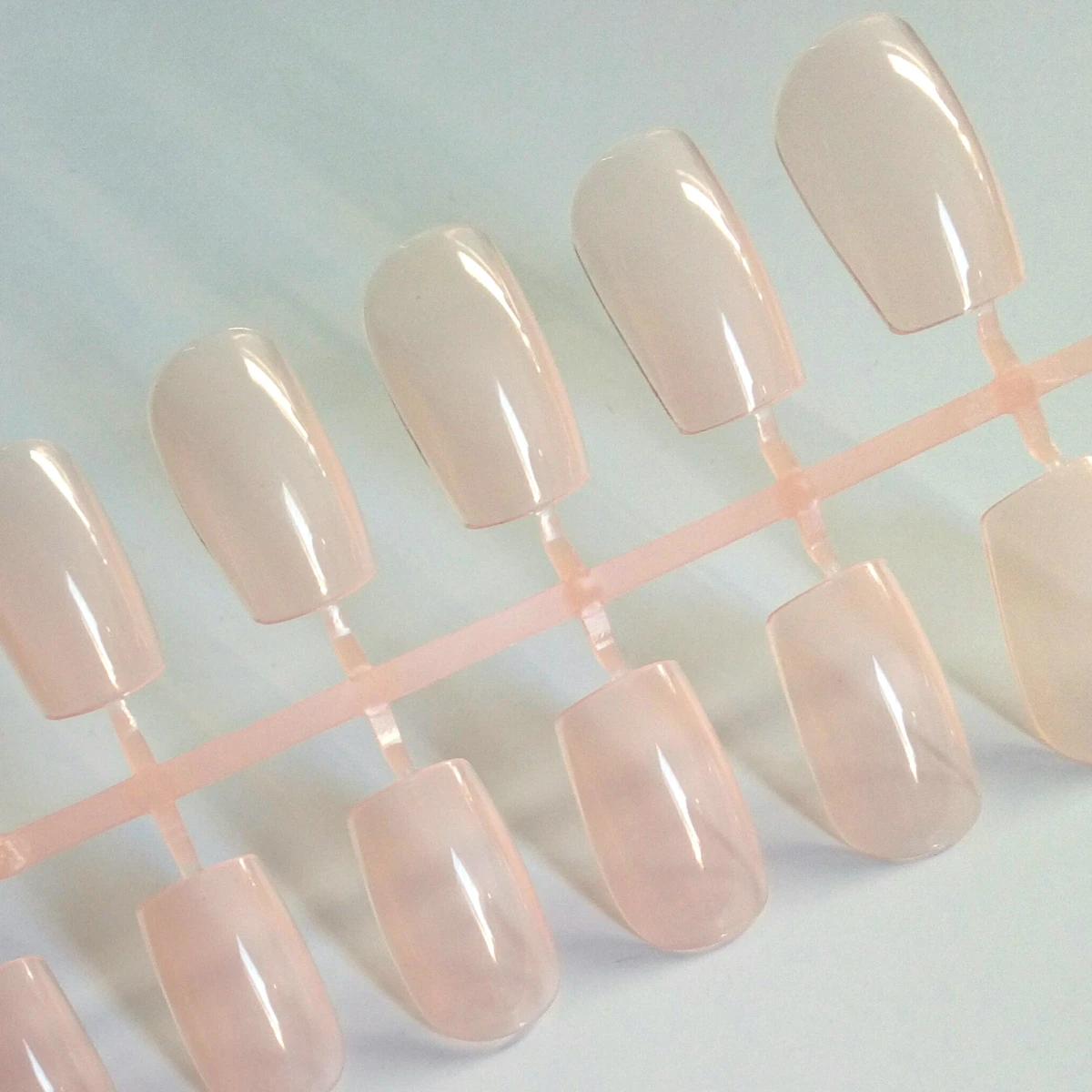 

Artificial Fake Nails Clear Light Orange False Nails Long Fingernails DIY Type For Manicure Press On Nails 24 pcs 337L