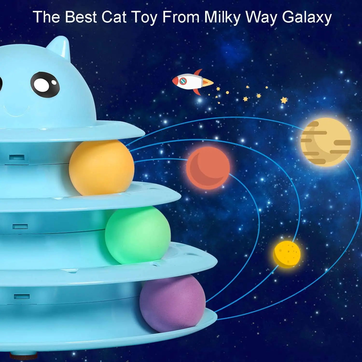 Cats Toys Ball Tower Cat Fun 3-Level Tower Ball & Track Indoor Cats Pet Roller Ball Cat Play Super Roller Super Fun PP Materia Cats Toys Ball Tower Cat Fun 3-Level Tower Ball & Track Indoor Cats Pet Roller Ball Cat Play Super Roller Super Fun PP Materia