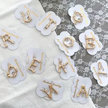 1 шт заколки для девочек ретро суд застежка-Лягушка волос заколки сплава Простой Письмо Abc зажим для волос G0405