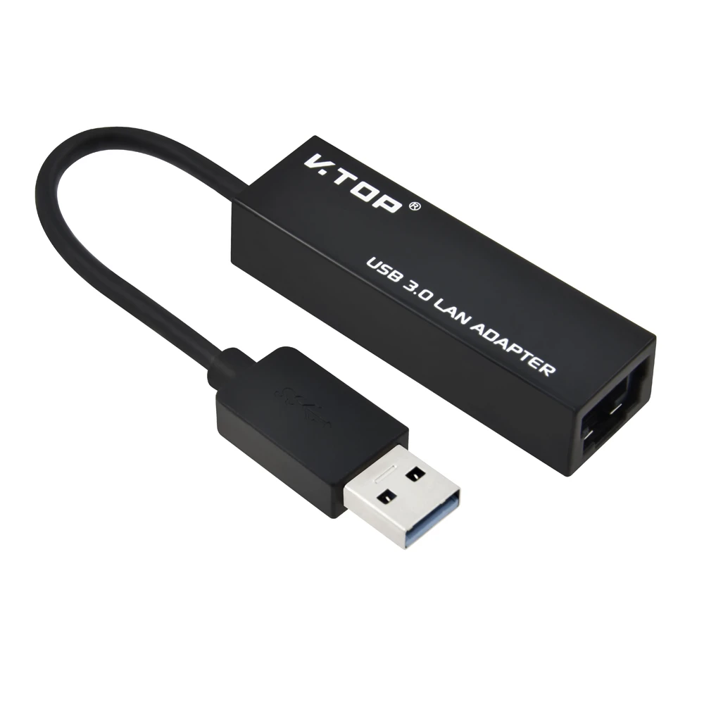 VTOP CU005 Mini Sized USB 3.0 Gigabit Adapter (ASIX AX88179 Chipset, Black, Compatiable