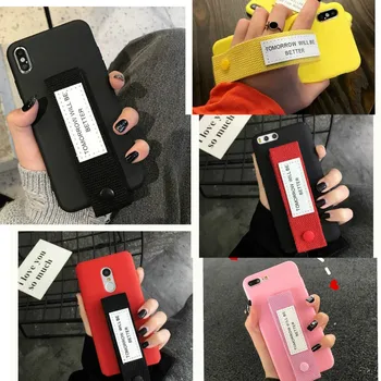 

Simple wristband phone case XS MAX case for iphone 11pro max X XR 6S 7 8 plus s20ultra s8 s9 s10 s20 Plus note10 pro note9 NOTE8