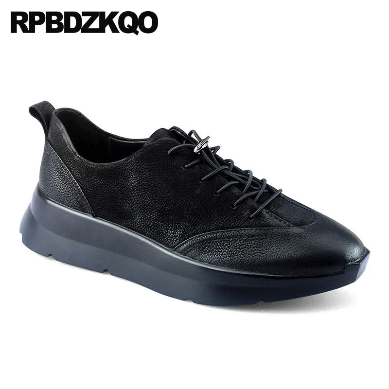 Piste De Nouvelle Décontracté Noir Marque Spéciale Mode Mâle Offre Creepers Européenne Cuir Chaussures À VéritableHomme Lacets Luxe 2018 zVpLqUMGjS