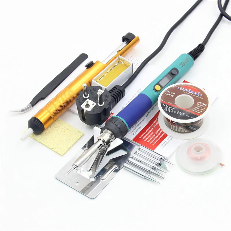 CXG 936d Digital Adjustable temperature Electric Soldering station Electric soldering iron 60W solder tip Solder wire rosin hot air rework station Welding Equipment