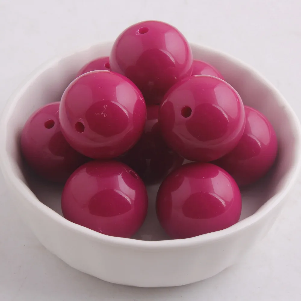 

Kwoi vita New Plum Color Chunky 20MM 100pcs Acrylic Solid Gumball Beads for Bubble Chunky Little Girl Jewelry