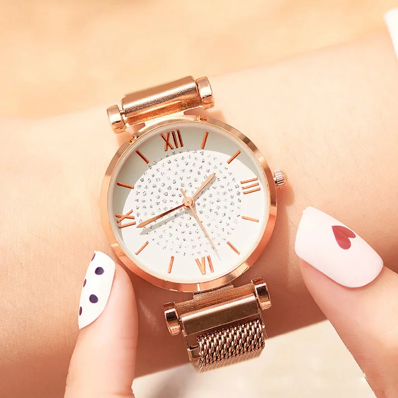 

Luxury Watch Women Magnetic Quartz Wristwatches Fashion Diamond Ladies Dress Watch relogio feminino Rose Gold reloj mujer Clock