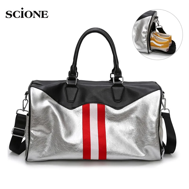 Yoga Fitness Gym bag sac de sport leather bags Handbags For Women Shoes Tas Travel Waterproof Luggage Gymtas bolso Laser XA592WA