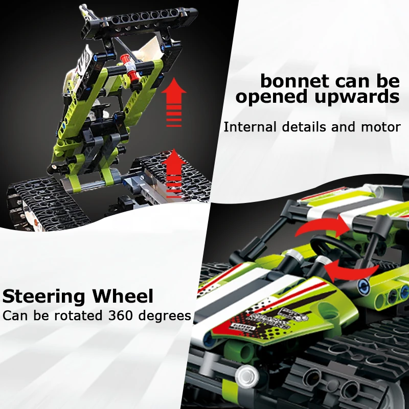 Online Juego de coches a control remoto de carreras eléctricas bloques de construcción RC juguetes técnicos interactivos todoterreno para niños regalo