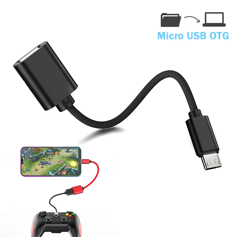 

OTG Cable For Android Micro USB Data Transfer With OTG Power Connector For Xiaomi HTC Samsung Tablet USB Male to Female Adapter