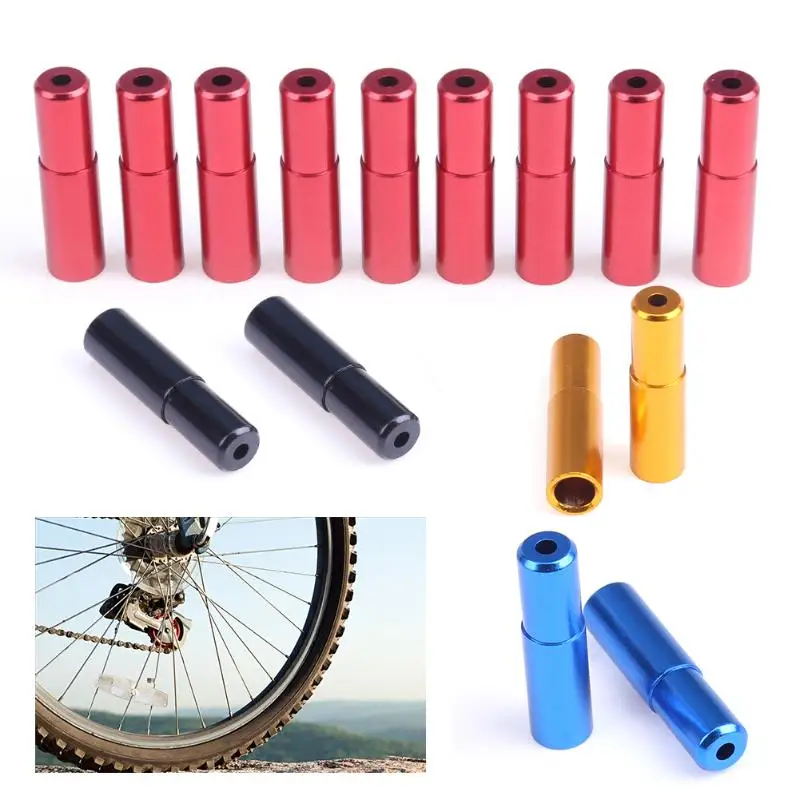 

10PCS Aluminium Alloy MTB Mountain Road Bike Bicycle Brake Cable Hose Housing End Cap 5mm Diameter Cycling Parts 4 Colors