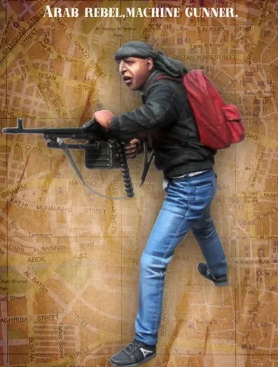 

1/35 scale Arab Rebellion Sergeant Resin Model Kit figure Free Shipping