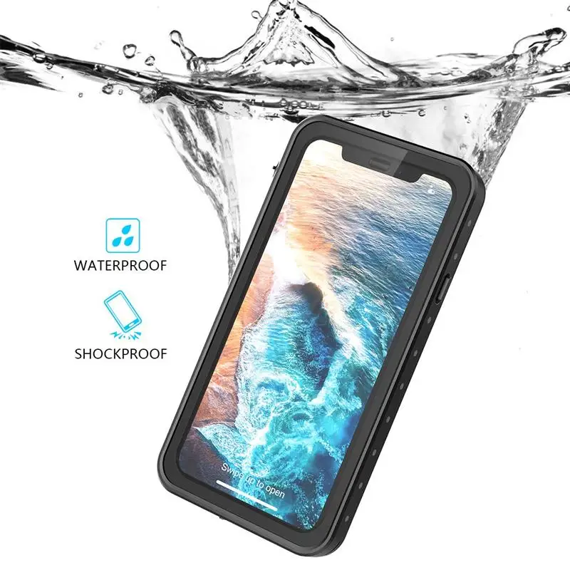 

For iPhone X Xs Xr Waterproof Case Dustproof 360 Degree Protection Shockproof TPU Bumper Cover for iPhone Xs Max Case Underwater