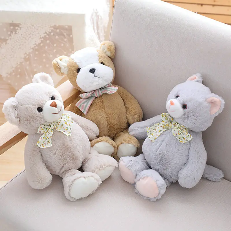9 стилей 30 см милый плюшевый мишка/галстук-бабочка для собаки мягкие детские игрушки укомплектованные животные плюшевые кошки куклы для детей день рождения Рождество Brinquedos