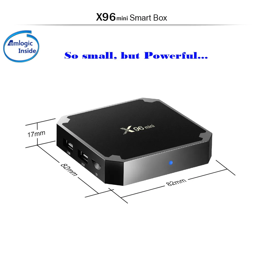 X96 Android 7.1.2 Mini 4 K Smart tv Box интернет медиапроигрыватель 2,4G WiFi 16G EU plug US plug tv set top box