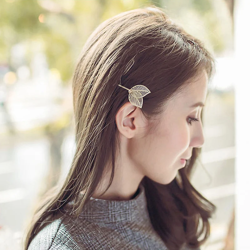 

M MISM New Fashion Headwear Leaf Shape Hairpin Best Selling Hair Clips Lovely Hairgrip Best Gift for Women Girl Hair Accessories