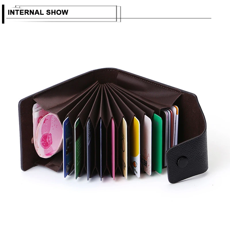 Small Men's Wallet RFID Blocking Anti-theft Bank ID Card Case Accordion Business Men Purse Slim Money Bags Male Clutch Wallets