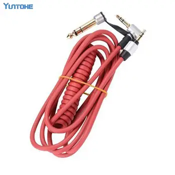 

6.5mm and 3.5mm Male to Male Red Spring Cable For Detox Pro Stereo Headphone Replacement Extension AUX Audio Cable 10pcs/lot