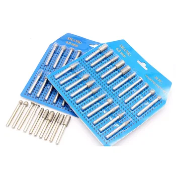 

20pcs/set 6mm Shank Diamond Glass Grinding Head Diamond Point Set Bits Grit 60 120
