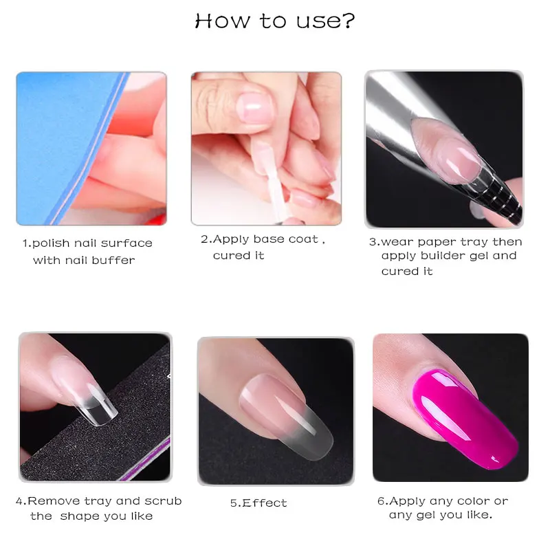 Beateal полигель акрилат Быстрое расширение Vernis гель УФ прозрачный розовый