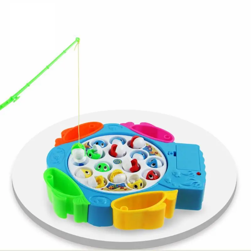 Games Fishing Line Kid Games Musical with Fish Plastic Fishing Rod Toy Fish Child Educational Game Board Games Girl Boy 3~5 Ages