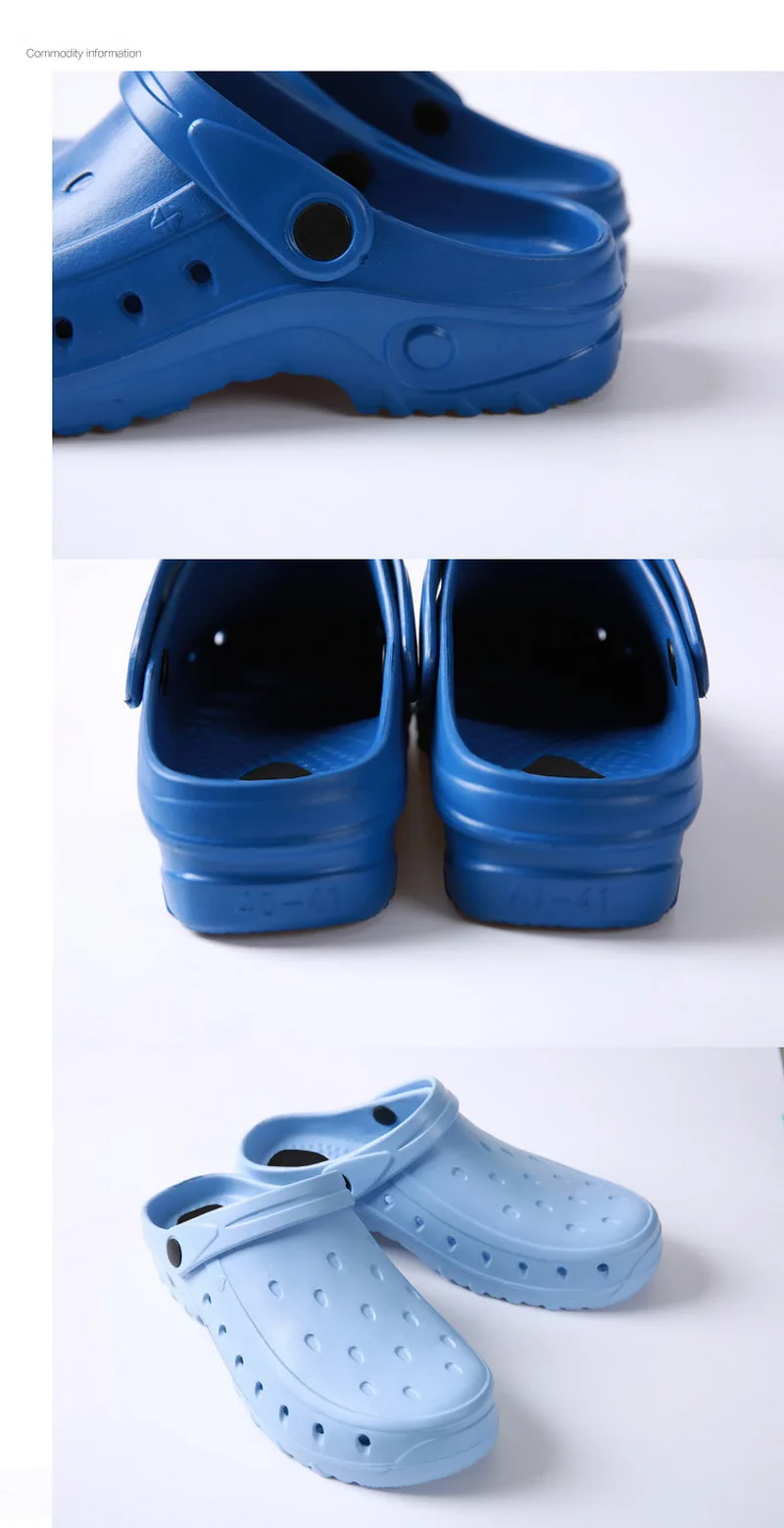 VIAOLI Новый Для мужчин классический анти-статические Автоклавируемые Антибактериальный резиновые шлепанцы медицинская обувь безопасности