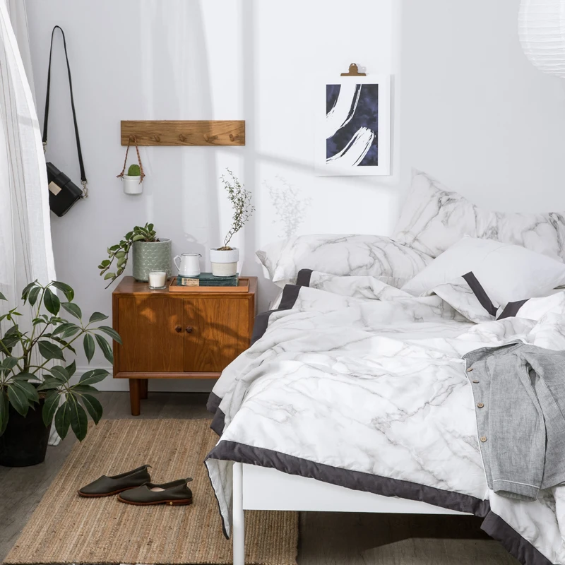 

Marble pattern Print Quilt Cotton air-condition Thin Comforter summer Throws Blanket twin single queen full double Size