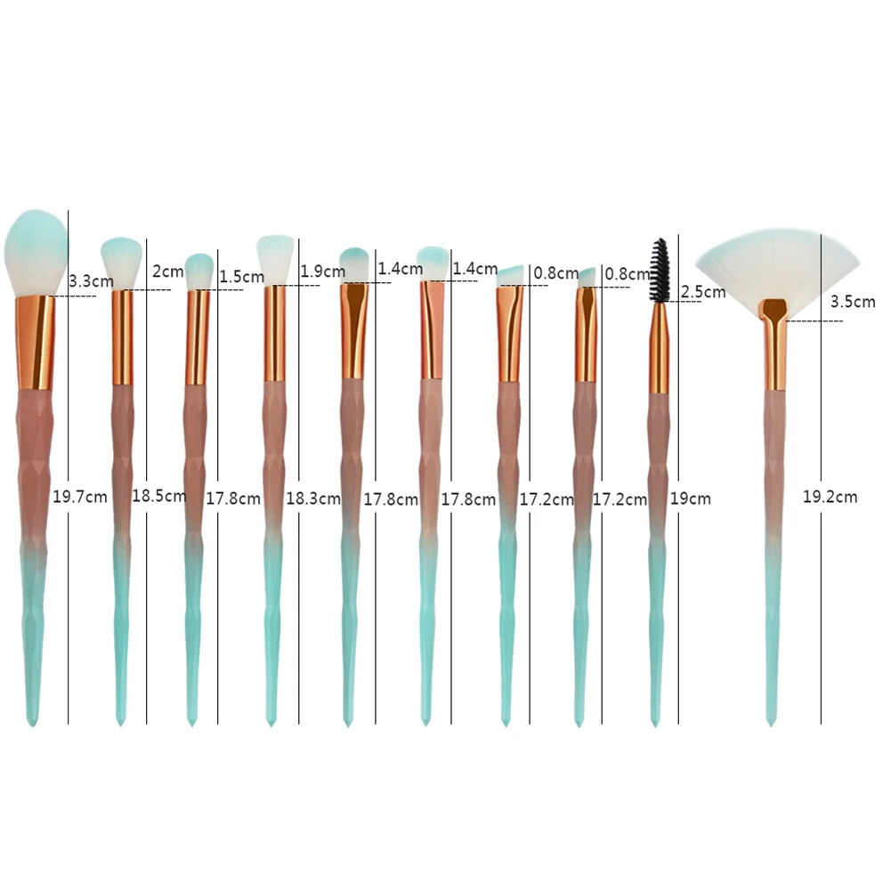 21 шт. набор кистей для макияжа Русалка Кисть для макияжа кисть для основы Профессиональный набор кистей для макияжа