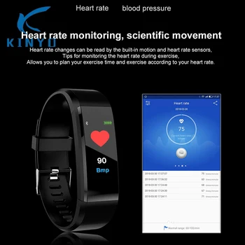 

Smart Fitness Bracelet Activity Tracker Wristband Bracelet Heart Rate Monitoring scientific movement Color Screen Smartband