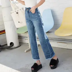 Горячая Распродажа DN Для женщин push up джинсы повседневные джинсы flare брюки стрейч корейские джинсы женские 8T08