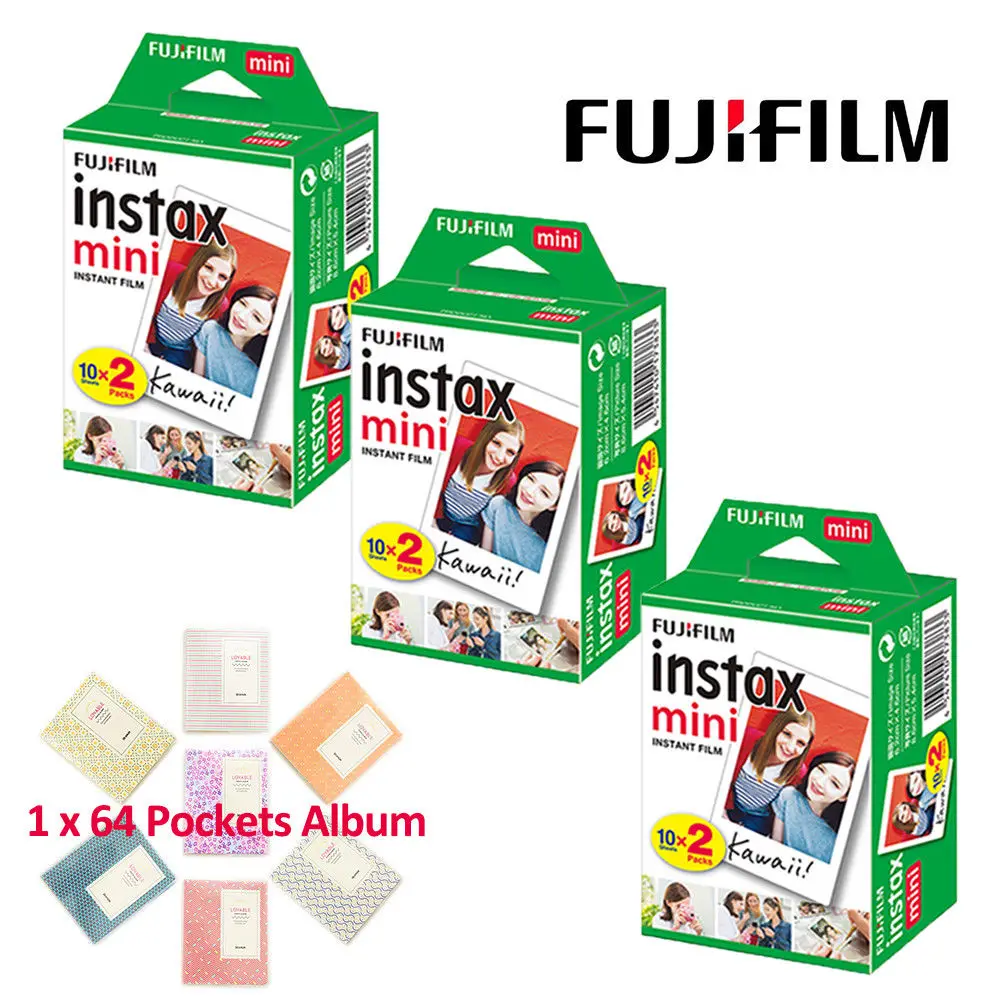 Белая пленка Fujifilm Instax Mini 8 60 листов пленки для мгновенной печати 9 7s 25 50s 90
