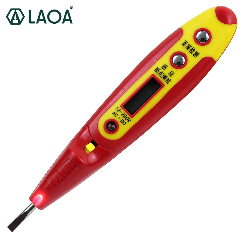 

LAOA Electric Digital Indicator Voltage Meter Test Pencil Voltmeter Socket Wall AC DC Power Outlet Detector Sensor Tester Pen