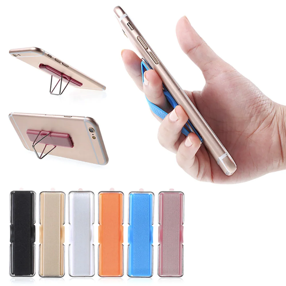 

Phone Holder Mount Bracket Finger Grip Elastic Band Strap With Stand For Smartphone Kickstand for iphone for samsung xiaomi