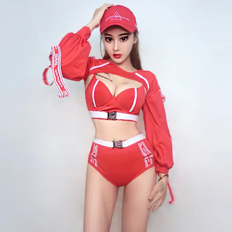 red rave outfit