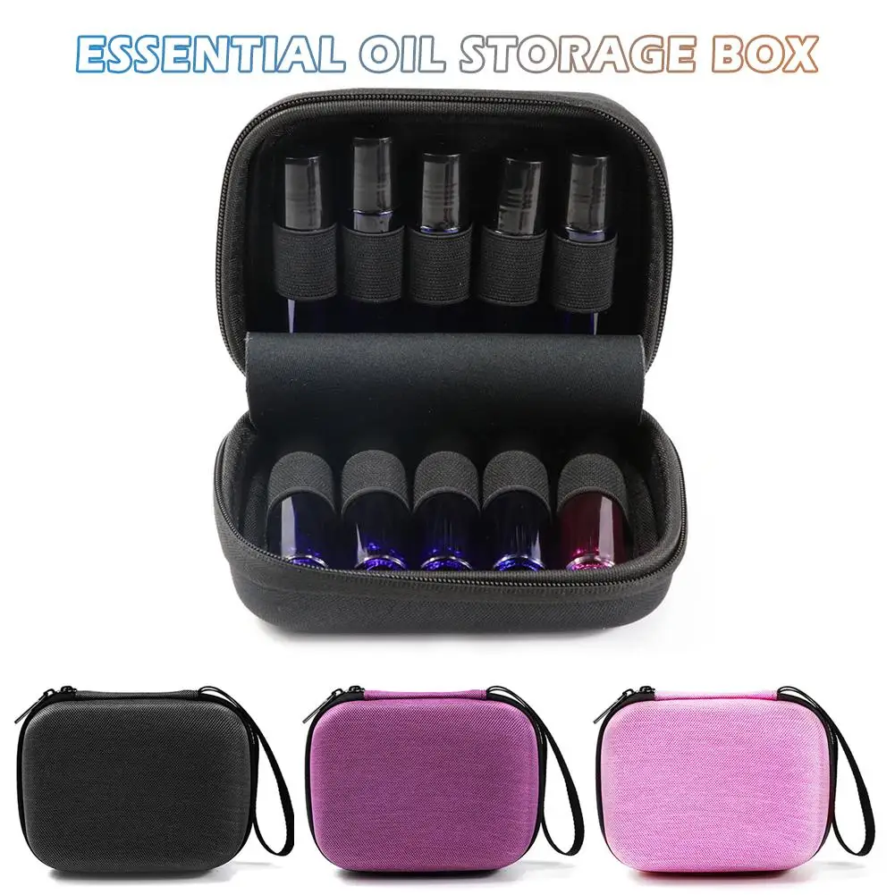 

Essential Oil Storage Bag Roll On Bottle Mini Protective Cover Shockproof Travel Carrying Case EVA Bag For 10Pcs 10ml Bottles