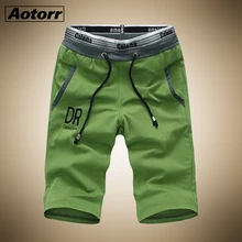 Новые шорты мужские летние резинка на талии Короткие брюки повседневные треники из хлопка брендовые шорты с принтом уличная мужская пляжная шорты