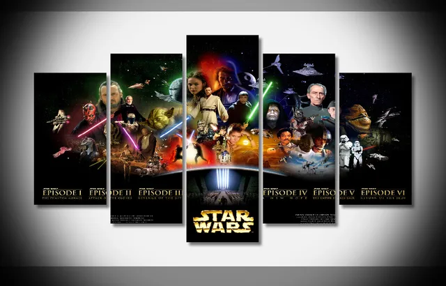 p1190 star wars poster framed gallery wrap art print home wall decor