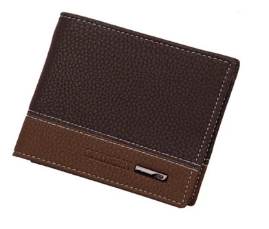 Роскошный дизайнерский мужской кошелек от известного бренда Perse, короткий портфель, кожаный мужской кошелек для монет, держатель для карт, кошелек для денег, Vallet Cuzdan - Цвет: brown
