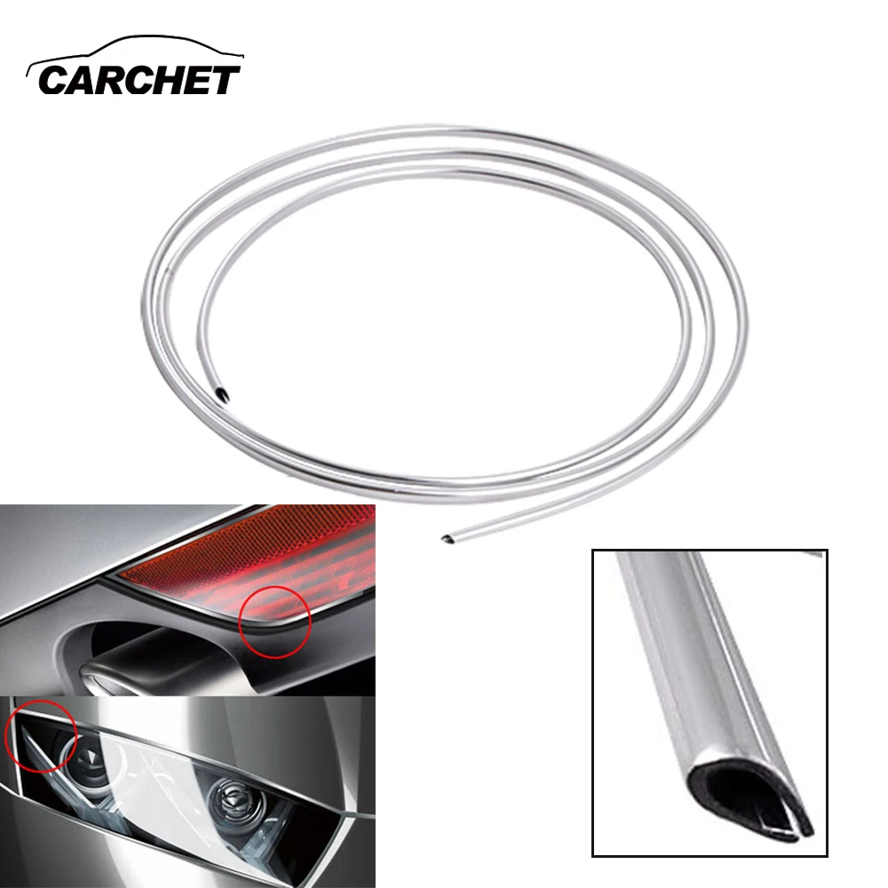 

CARCHET Stickers Car Styling Car Chrome Interior Styling Decoration Moulding Trim Strip Silver 3m Stickers and Decals Interior