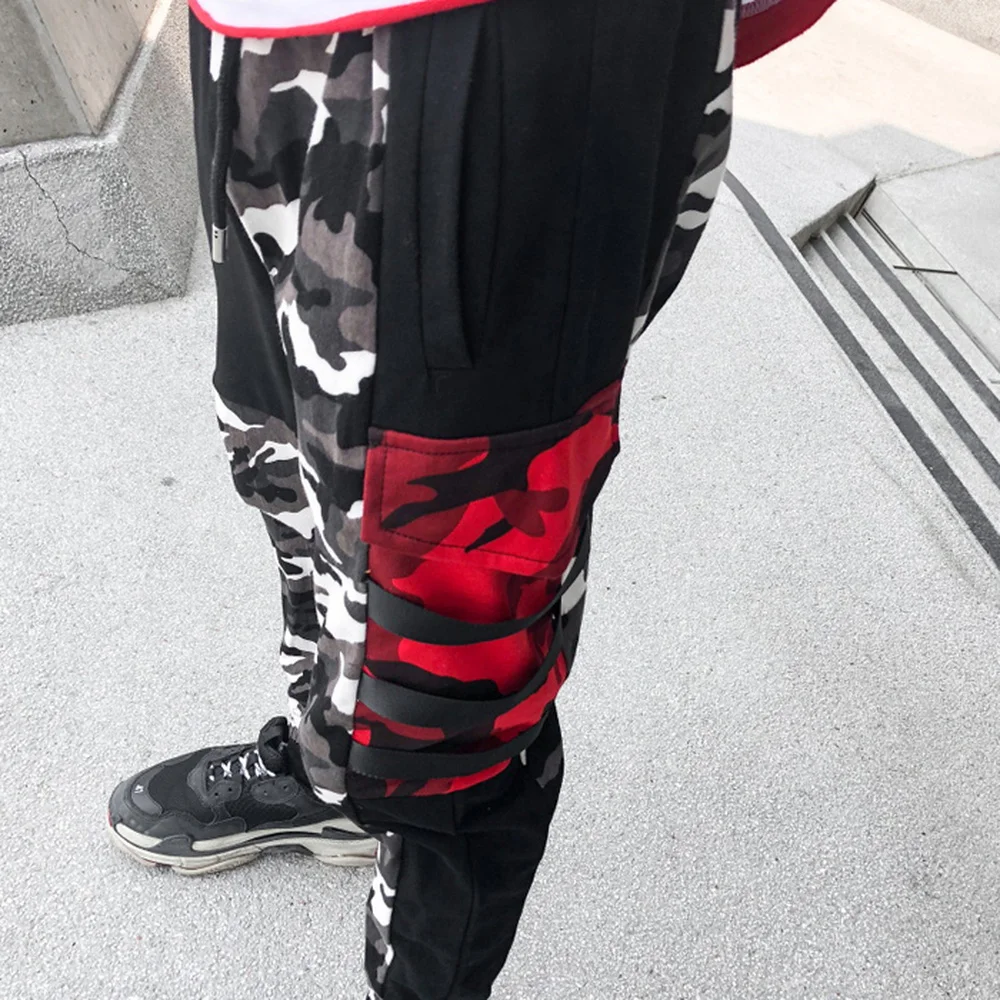 2019 Harem Pants Men Skinny Spring Patchwork Full Length Hip Hop Men Trousers Hole Casual Overalls Streetwear Pencil Pants