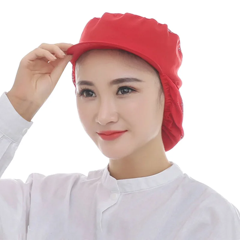 Регулируемая сетчатая шапка-снуд, высокоэластичная Кепка для обслуживания персонала, дышащая шапка для официанта, шапка для ресторанов и больниц - Цвет: Red