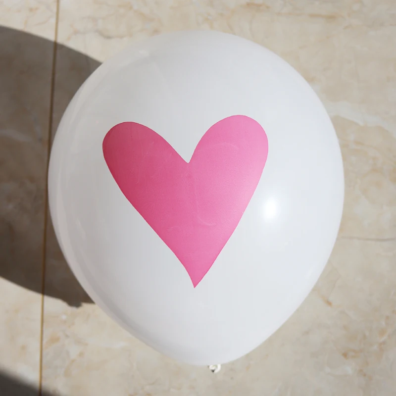 

25pcs/lot Girl Birthday Party Decoration Heart Shaped Latex Balloon 12 inch Thicken Round Balloon Romantic Pink