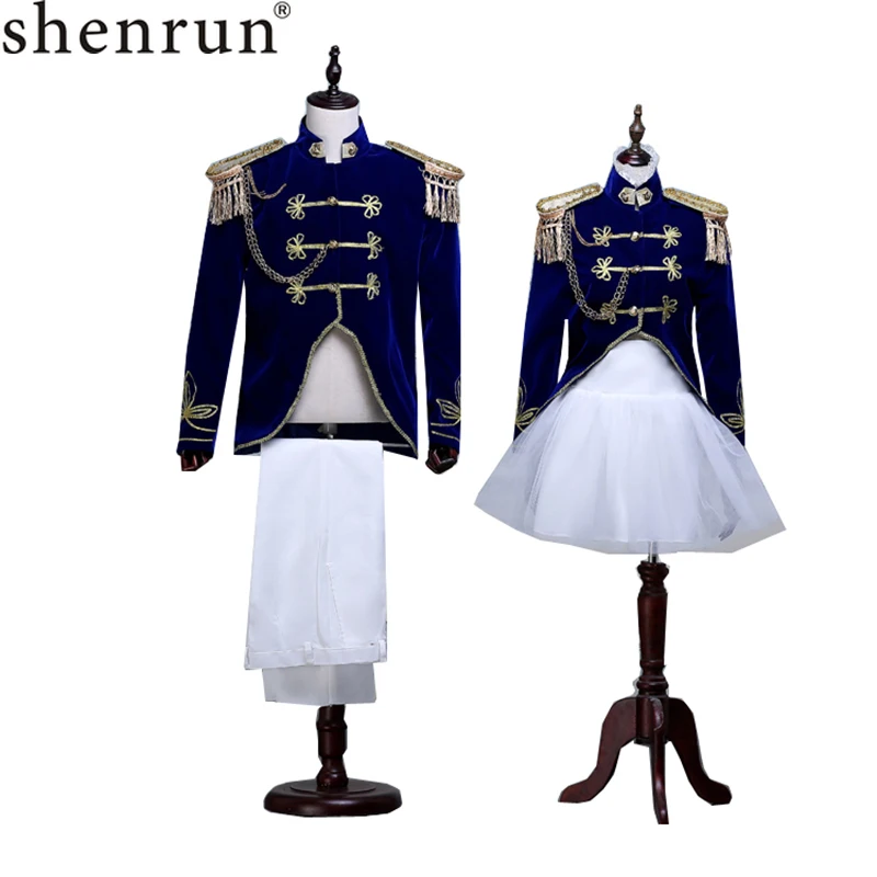 Shenrun Men Women Suits Military Uniforms Navy Dress Stage Costume