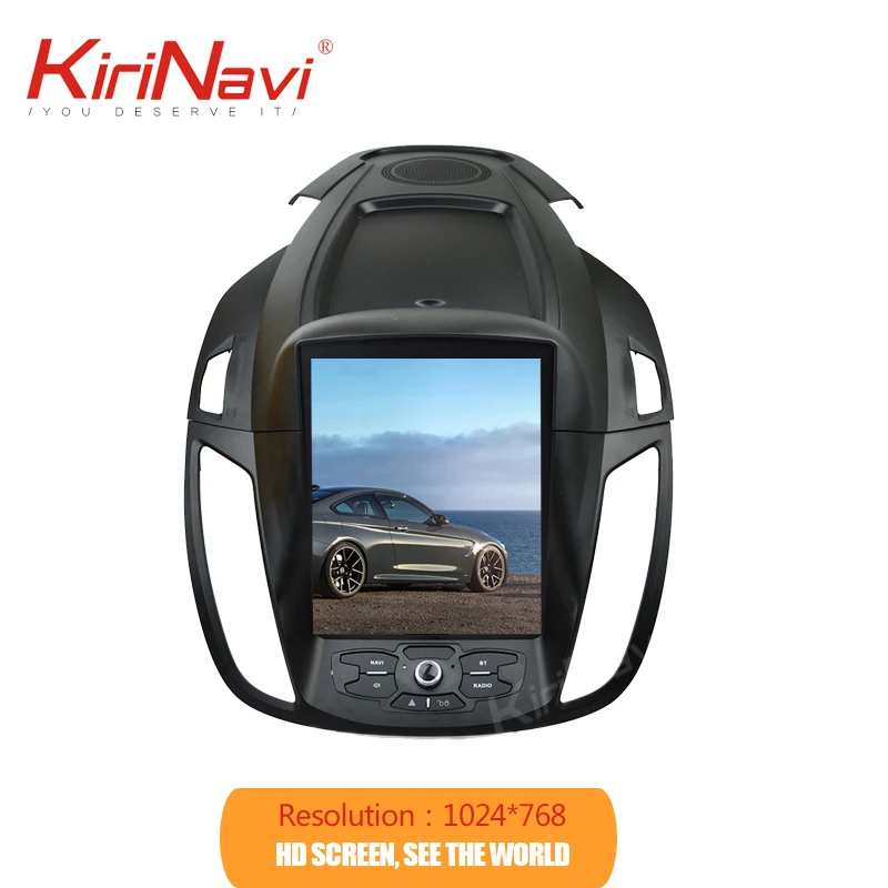 Discount KiriNavi Vertical Screen Tesla Style 10.4 Inch Car DVD player For Ford Kuga Android Car Audio Stereo Multimedia GPS 2013-2015 2