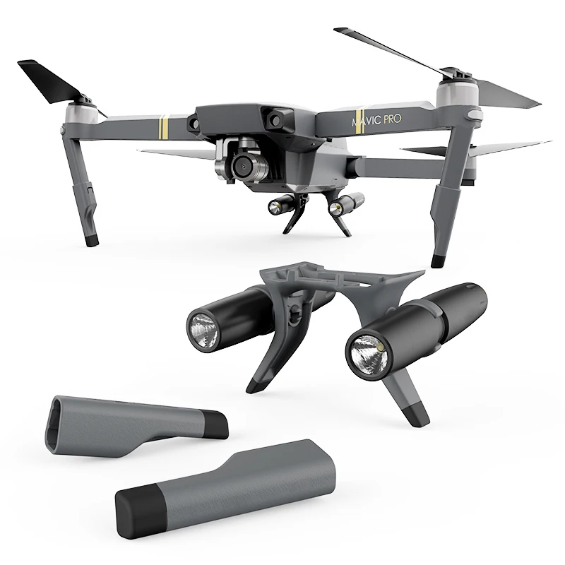 PGYTECH-NEW-Extended-Landing-Gear-Leg-Support-Protector-Extension-LED-Headlamp-set-Replacement-Fit-For-Mavic