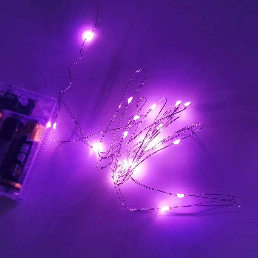 

Simple and Portable Pink Color Copper Line LED Lighting Strings Festive Atmosphere Decoration 1-10 Meter Available