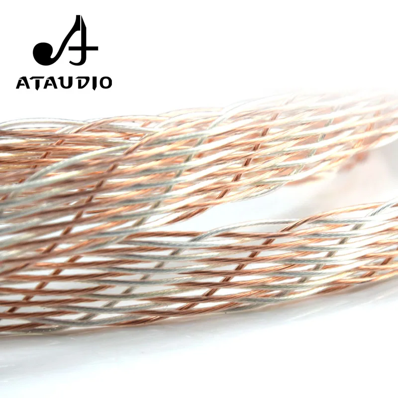 ATAUDIO HIFI динамик кабель Высокое качество медь и серебро shuffling провод с углеродным
