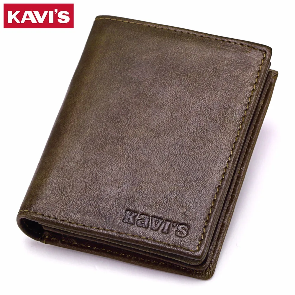 

KAVIS Brand Leather Wallets Men Vintage Small Coin Purse Walet Portomonee Mini PORTFOLIO Vallet Male Cuzdan Perse Fashion Short