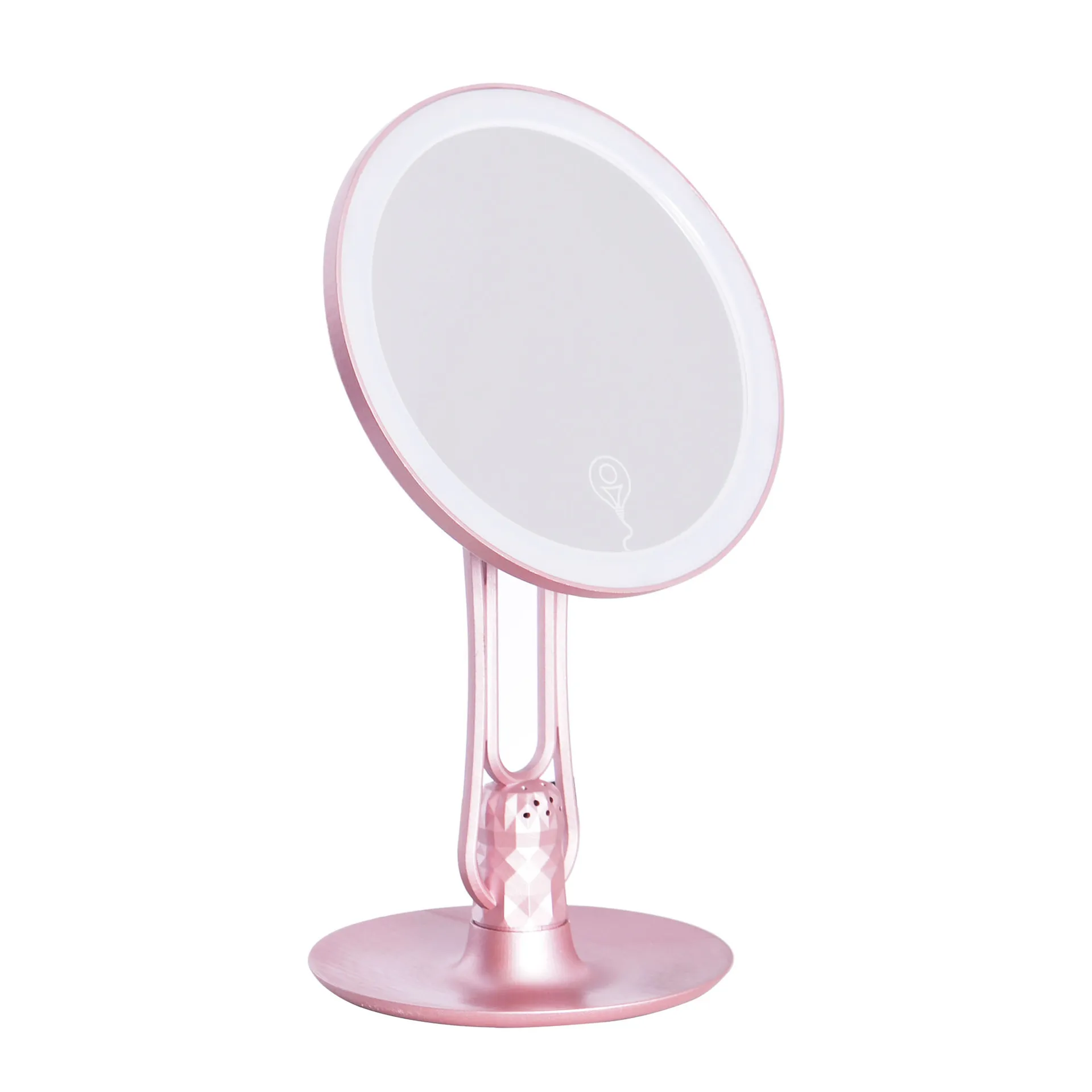 

1PC New Desktop Beauty Small Mirror Nordic Design Storage Desktop Princess Mirror Led Makeup Mirror With Light G0425
