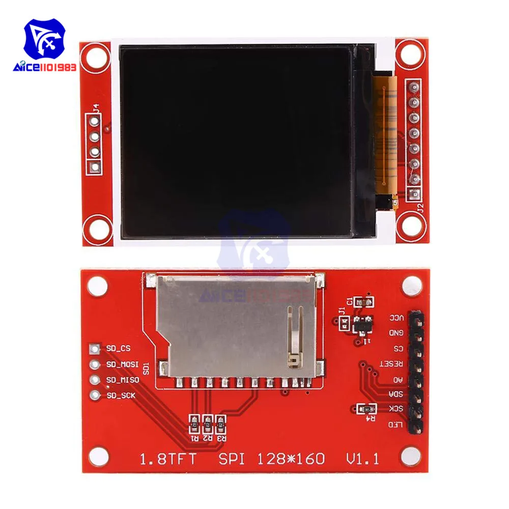 1,8 дюймовый TFT полноцветный ЖК-дисплей модуль 4 IO SPI модуль с последовательным интерфейсом 128x160 ST7735S для Arduino 51 AVR STM32 ARM