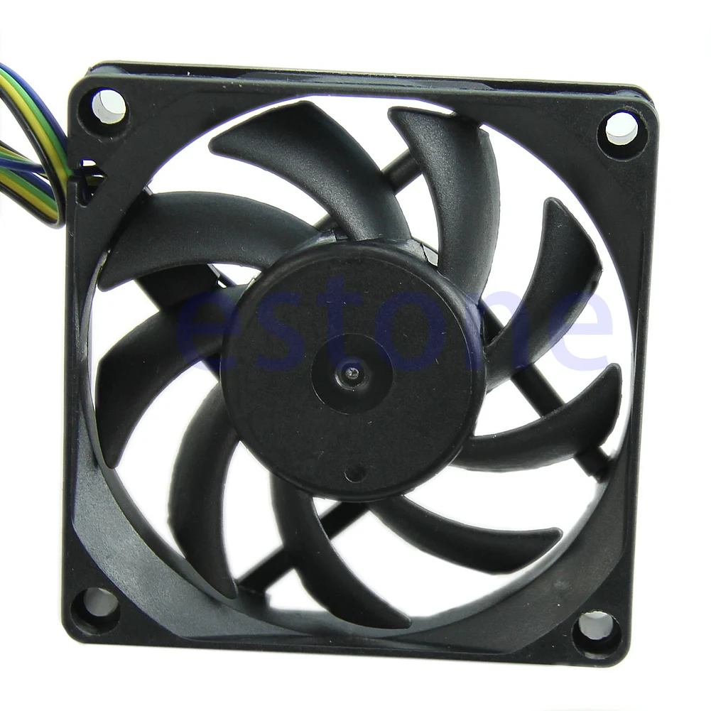 70mm x 15mm Brushless Fan DC 12V 4 Pin 9 Blade Cooling Cooler Brushless PC Computer 1