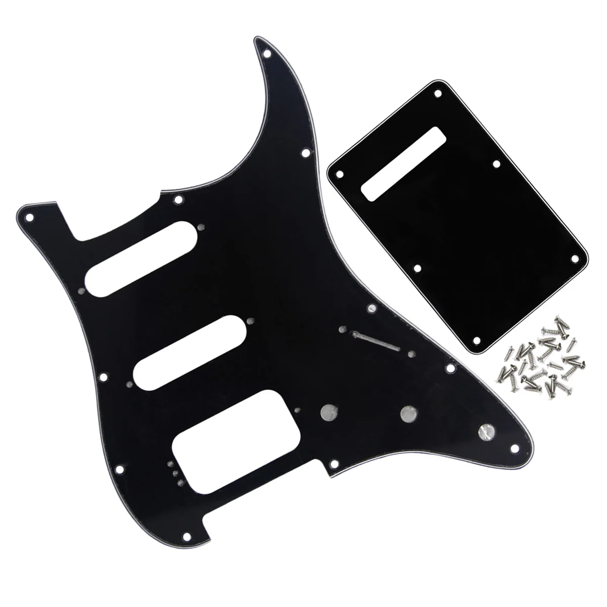

NEW Set of SSH Strat Guitar Pickguard Scratch Plate & Back Plate Tremolo Cover & Screws Guitar Accessories,11 Colors Optional